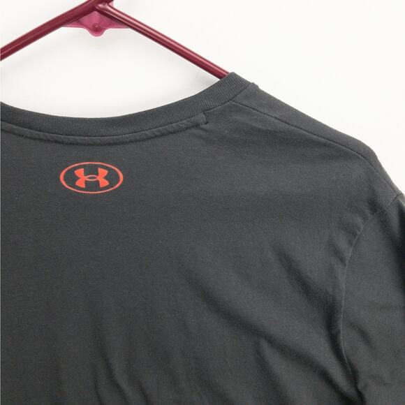 Under Armour Project Rock HeatGear Tee Men’s Large Loose Fit Gray Bull Logo Gym - Picture 10 of 11